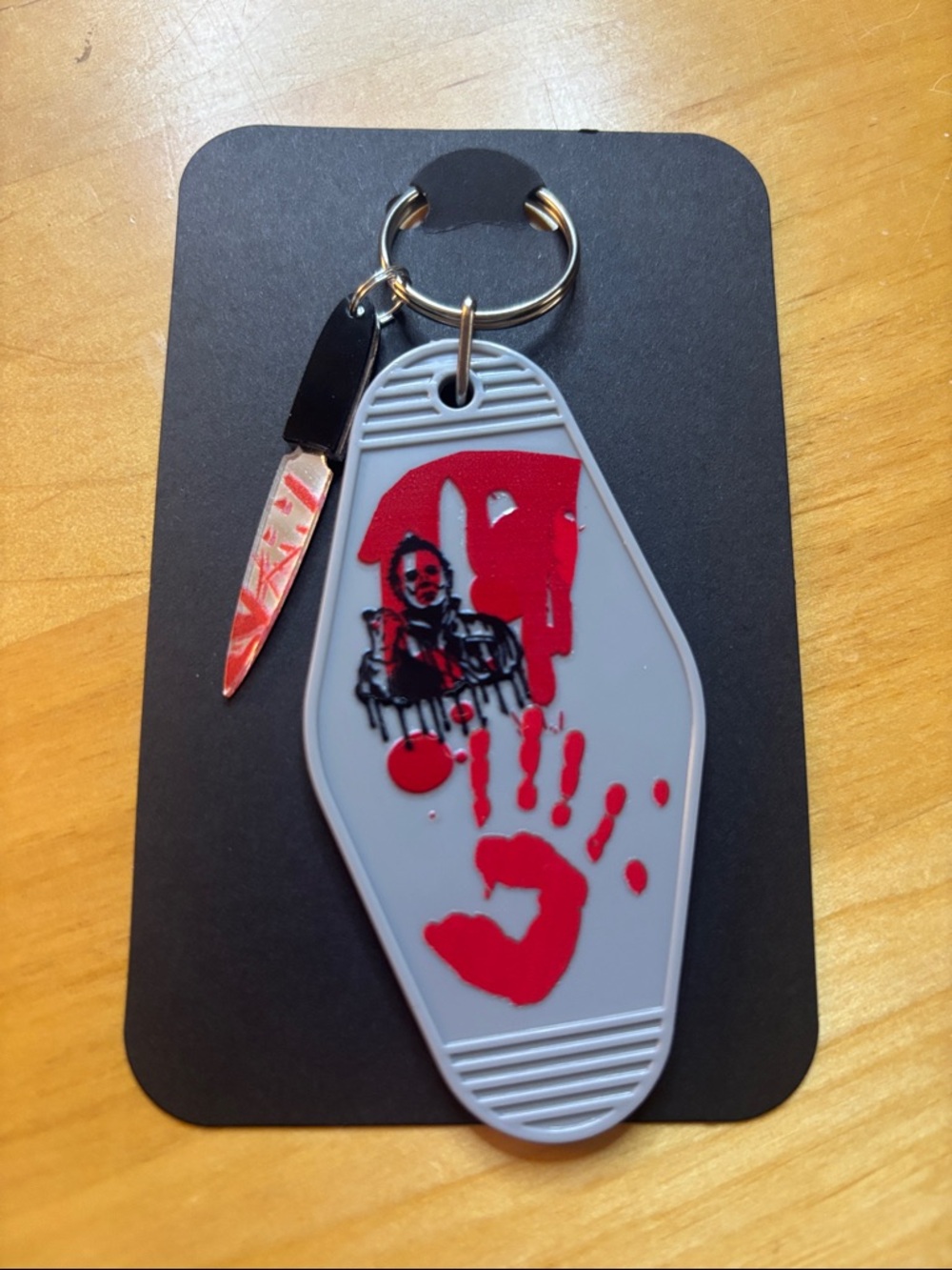The Slasher fandom Handcrafted Motel Keychain